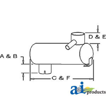 A & I PRODUCTS Muffler 29" x22" x9.5" A-131086C91